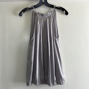 violet & claire shimmery silver top